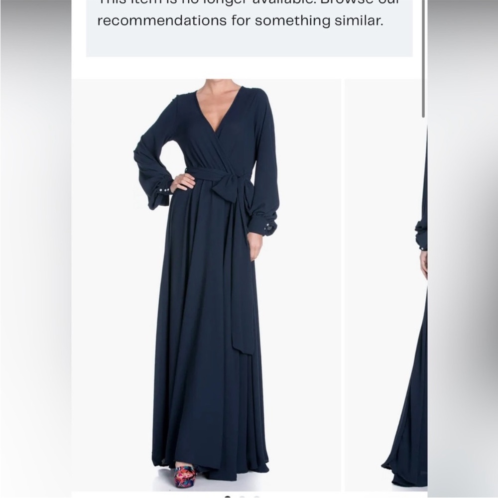 Meghan Fabulous Lilypad Maxi Navy Dress - Picture 7 of 12